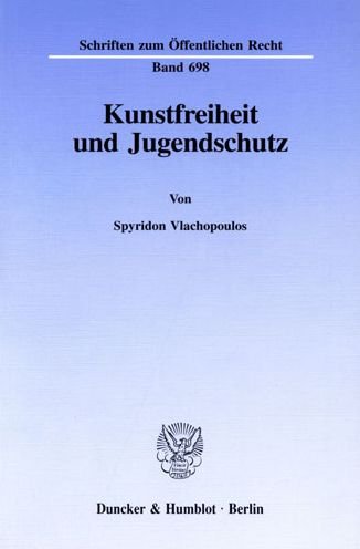 Cover for Vlachopoulos · Kunstfreiheit und Jugendsc (Buch) (1996)