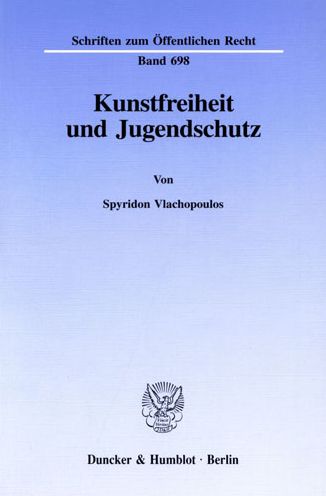 Cover for Vlachopoulos · Kunstfreiheit und Jugendsc (Bok) (1996)