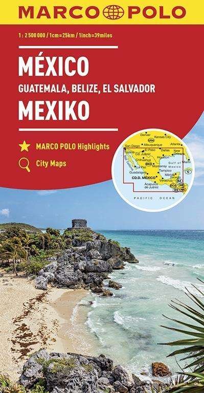 Cover for Marco Polo · Mexico Marco Polo Map: Includes Guatemala, Belize and El Salvador - Marco Polo Maps (Landkarten) (2022)