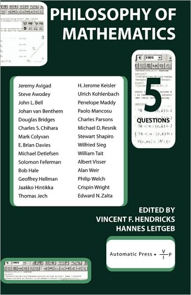 Cover for Vincent F Hendricks · Philosophy of Mathematics: 5 Questions (Paperback Book) (2007)