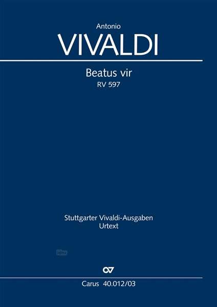 Cover for Vivaldi · Psalm 111 RV 597,KA.CV40.012/03 (Book)