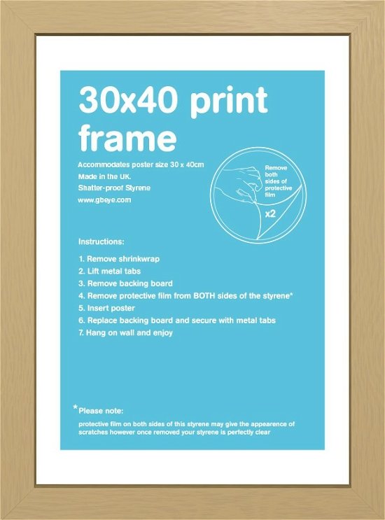 Cover for Gb Eye · GBEYE - MDF Oak Frame - 30 x 40,cm - PDC - X2 (Leketøy)