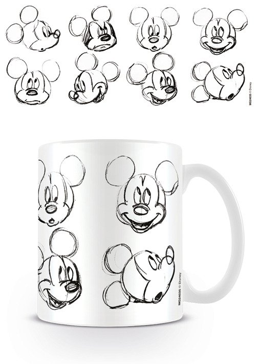 Cover for Disney · DISNEY - Mug - 300 ml - Mickey Mouse Sketch Faces (MERCH) (2019)