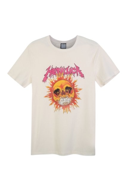 Cover for Metallica · Metallica - Neon Sun Amplified Vintage White Medium T Shirt (T-shirt) (2023)