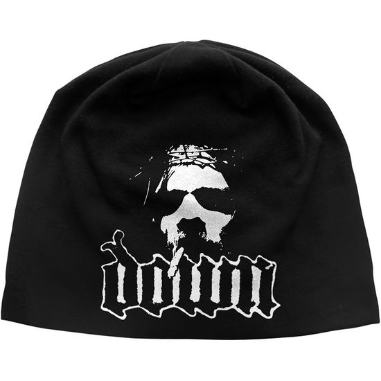 Cover for Down · Down Unisex Beanie Hat: Logo / Face (Klær) [Black - Unisex edition]