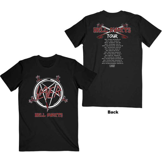 Slayer Unisex T-Shirt: Hell Awaits Tour (Back Print) - Slayer - Fanituote -  - 5056368647352 - 