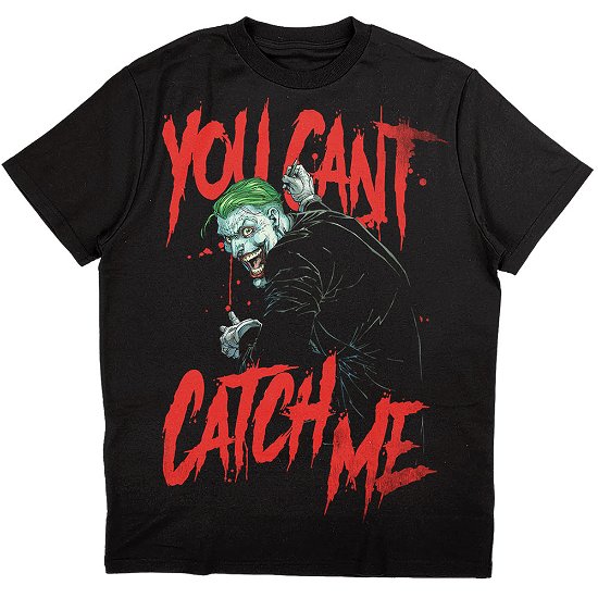 DC Comics Unisex T-Shirt: Joker You Can't Catch Me - DC Comics - Merchandise -  - 5056368663352 - 