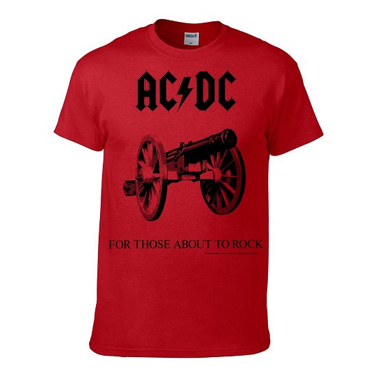 Cover for AC/DC · For Those About to Rock (Red) (T-shirt) [size S] [Red edition] (2018)