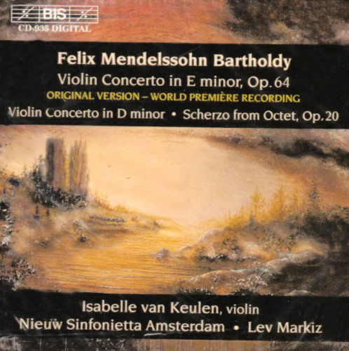 Cover for Mendelssohn / Van Keulen / Nieuw Sinfonietta · V Cto in E Min (Orig) / V Cto in D Min / Scherzo (CD) (1998)