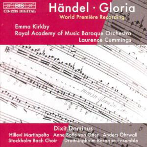 Gloria (Premiere) / Dixit Dominus - Handel / Cummings / Otter / Kirkby / Royal Acad - Muziek - Bis - 7318590012352 - 15 december 2001