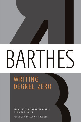 Cover for Roland Barthes · Writing Degree Zero (Paperback Book) [Tra edition] (2012)