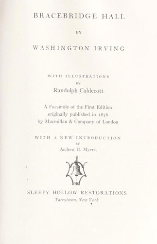 Bracebridge Hall - Washington Irving - Boeken - Sleepy Hollow Restorations - 9780912882352 - 1978