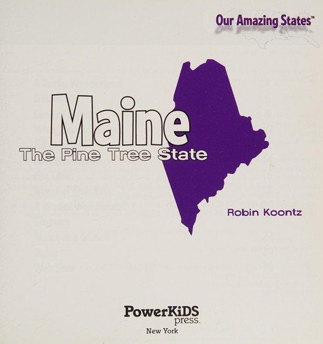 Cover for Robin Michal Koontz · Maine: the Pine Tree State (Taschenbuch) (2011)
