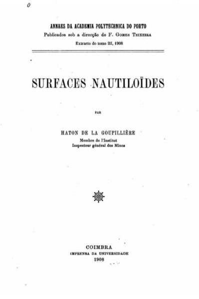 Cover for Haton De La Goupilliere · Surfaces nautiloides (Taschenbuch) (2016)
