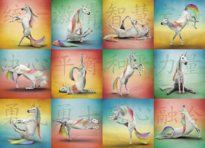 Cover for Willow Creek Press · Unicorn Yoga Jigsaw (N/A) (2018)