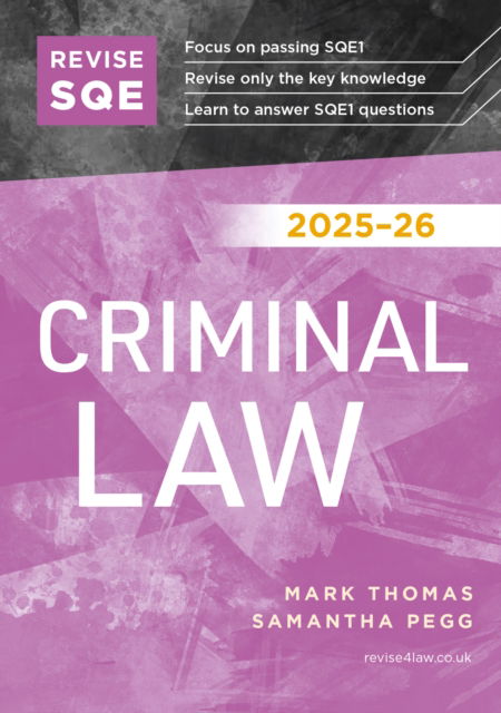 Cover for Mark Thomas · Revise SQE Criminal Law 2025/26: SQE1 Revision Guide (Paperback Bog) [2025/26 edition] (2025)