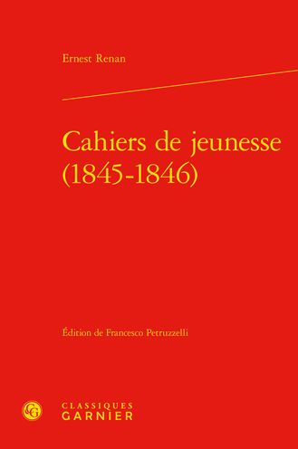 Cover for Ernest Renan · Cahiers de Jeunesse (1845-1846) (Inbunden Bok) (2021)