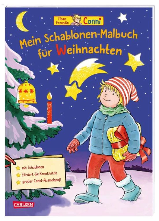 Cover for Hanna Sörensen · Conni Gelbe Reihe (Beschäftigungsbuch): Mein Schablonen-Malbuch für Weihnachten (Paperback Book) (2021)