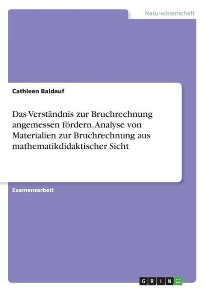 Cover for Baldauf · Das Verständnis zur Bruchrechnu (Book)