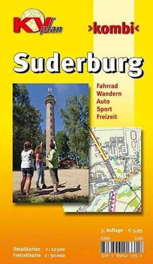 Cover for KommunalVerlag · Suderburg, KVplan, Radkarte / Wanderkarte / Stadtplan, 1:30.000 / 1:12.500 (Map) (2015)