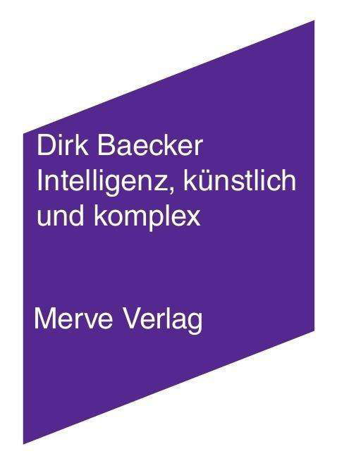 Intelligenz, künstlich und komp - Baecker - Kirjat -  - 9783962730352 - 