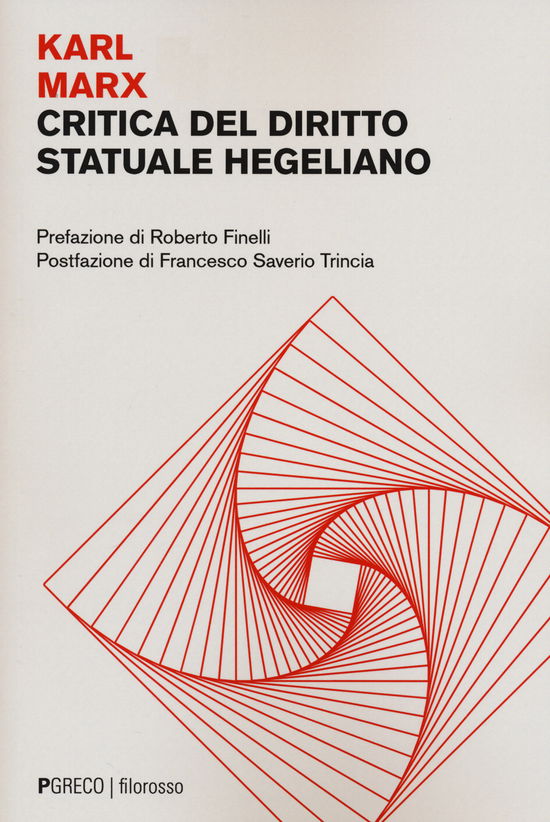 Cover for Karl Marx · Critica Del Diritto Statuale Hegeliano (Book)