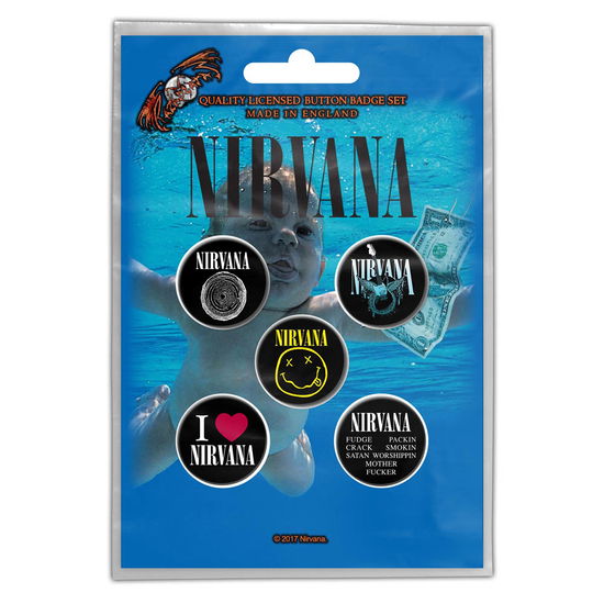 Nirvana Button Badge Pack: Nevermind (Retail Pack) - Nirvana - Koopwaar -  - 5055339788353 - 28 oktober 2019