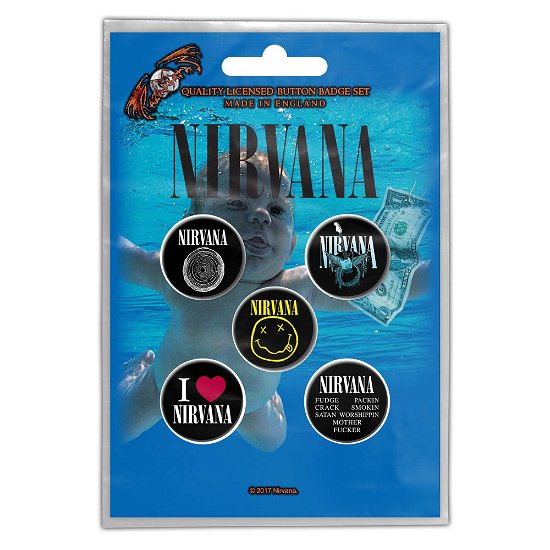 Nirvana Button Badge Pack: Nevermind (Retail Pack) - Nirvana - Merchandise -  - 5055339788353 - October 28, 2019