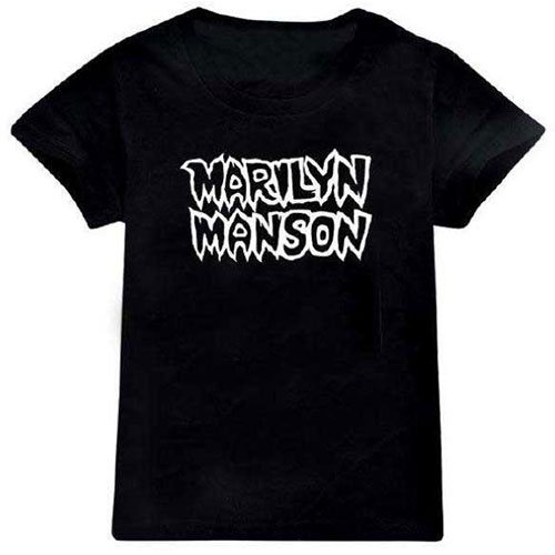 Marilyn Manson Kids T-Shirt: Classic Logo (11-12 Years) - Marilyn Manson - Fanituote -  - 5056368640353 - 