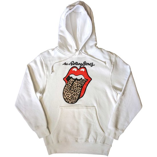 The Rolling Stones Unisex Pullover Hoodie: Leopard Tongue - The Rolling Stones - Merchandise -  - 5056561083353 - 