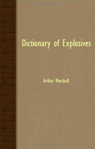 Cover for Arthur Marshall · Dictionary of Explosives (Pocketbok) (2007)
