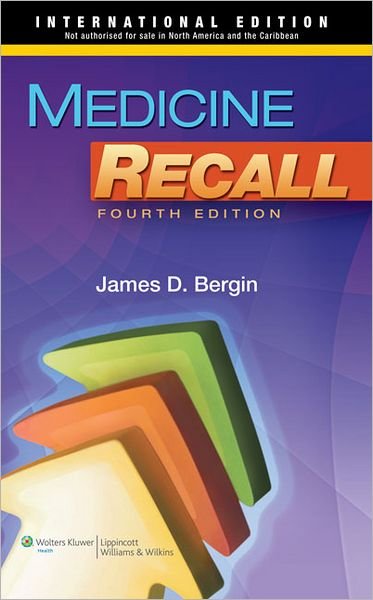 Cover for James Bergin · Medicine Recall - Recall Series (Paperback Book) [Fourth, International edition] (2010)