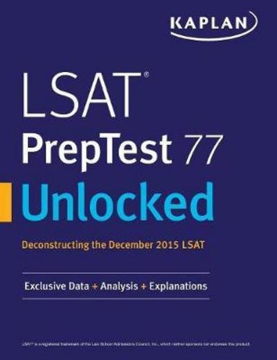 Cover for Kaplan Test Prep · LSAT PrepTest 77 Unlocked (Paperback Bog) (2017)