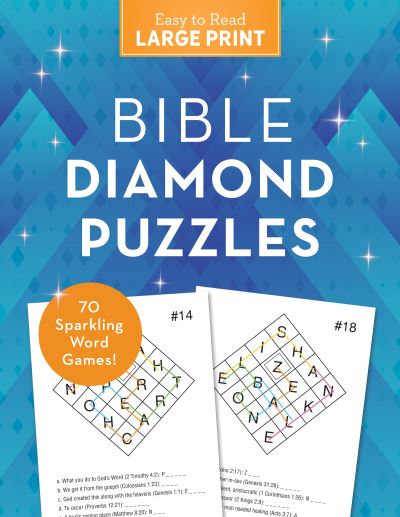 Cover for Compiled by Compiled by Barbour Staff · Bible Diamond Puzzles Large Print (Book) (2023)