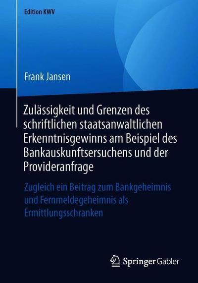 Cover for Jansen · Zulässigkeit und Grenzen des sch (Book) (2019)