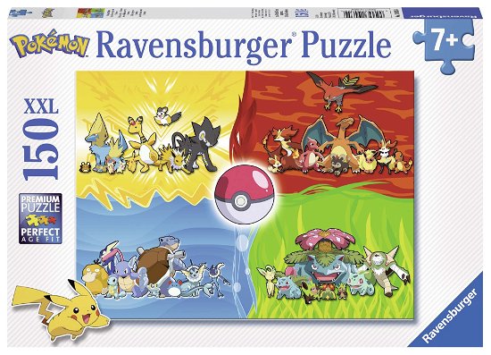 Cover for Ravensburger Puzzle  Pokemon XXL 150pc jigsaw puzzle Puzzles · Pokémon Puzzle Pokémon Typen (150 Teile) (Legetøj) (2024)