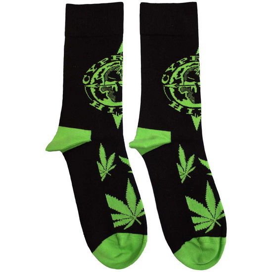 Cover for Cypress Hill · Cypress Hill Unisex Ankle Socks: Logo &amp; Leaves (Black) (UK Size 7 - 11) (CLOTHES) [size M] (2024)