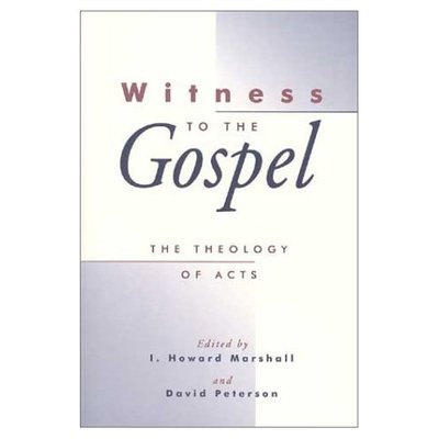 Cover for I Howard Marshall · Witness to the Gospel: the Theology of Acts (Pocketbok) (1998)