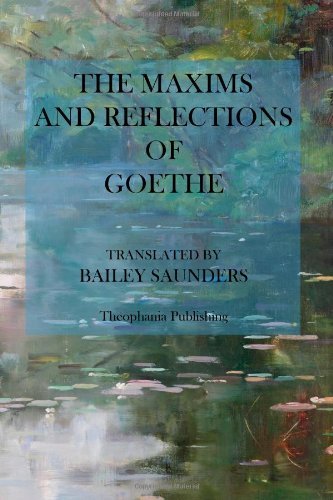 Cover for Goethe · The Maxims and Reflections of Goethe (Paperback Bog) (2012)