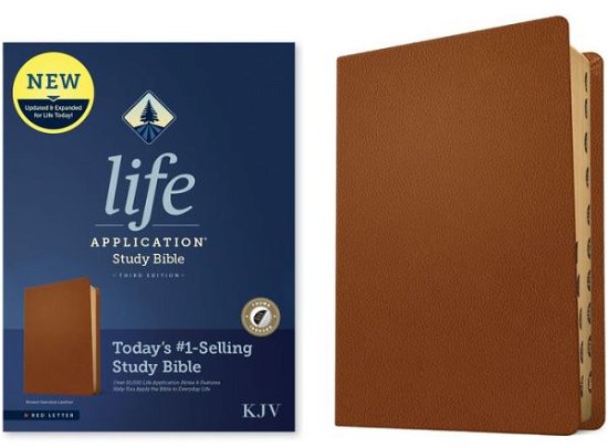Cover for Tyndale · KJV Life Application Study Bible, Third Edition (Red Letter, Genuine Leather, Brown, Indexed) (Book) (2023)