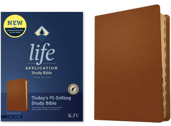 Cover for Tyndale · KJV Life Application Study Bible, Third Edition (Red Letter, Genuine Leather, Brown, Indexed) (Bog) (2023)