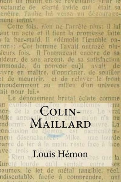 Cover for Louis Hemon · Colin-Maillard (Taschenbuch) (2016)