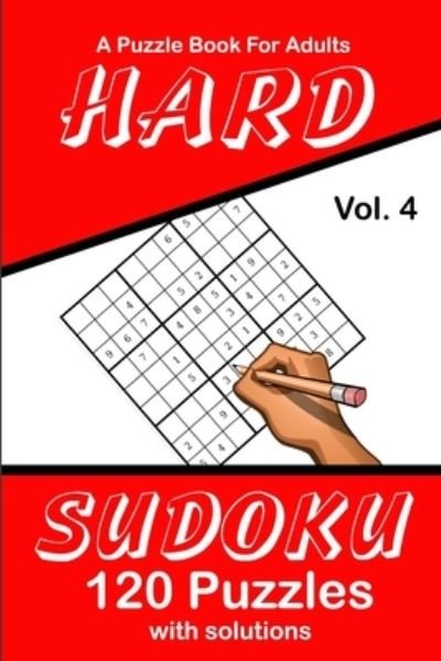 Cover for Puzzle Lovers Publications · Hard Sudoku Vol. 4 A Puzzle Book For Adults (Pocketbok) (2019)
