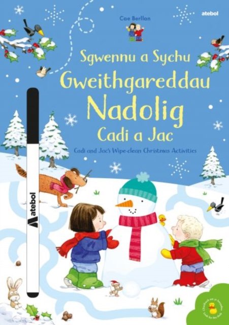 Sgwennu a Sychu - Gweithgareddau Nadolig Cadi a Jac / Cadi and Jac's Wipe-Clean Christmas Activities - Sam Taplin - Books - Atebol Cyfyngedig - 9781801064354 - September 24, 2024