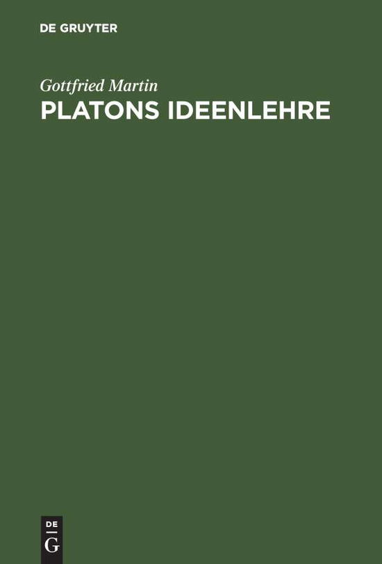 Cover for Martin · Platons Ideenlehre (Book) (1973)