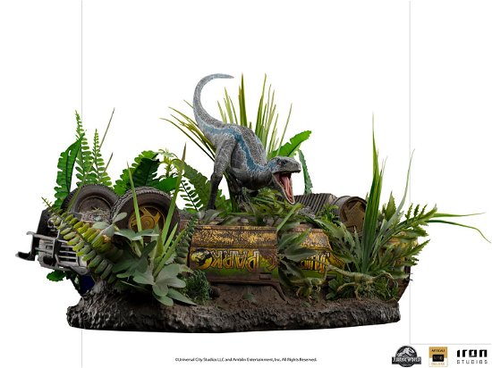 Jurassic World Fallen Kingdom Velociraptor Blue Art Scale Figure - Jurassic Park - Merchandise - IRON STUDIO - 0618231950355 - May 20, 2023