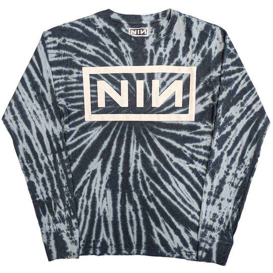 Nine Inch Nails Unisex Long Sleeve T-Shirt: Logo (Wash Collection) - Nine Inch Nails - Merchandise -  - 5056561034355 - 