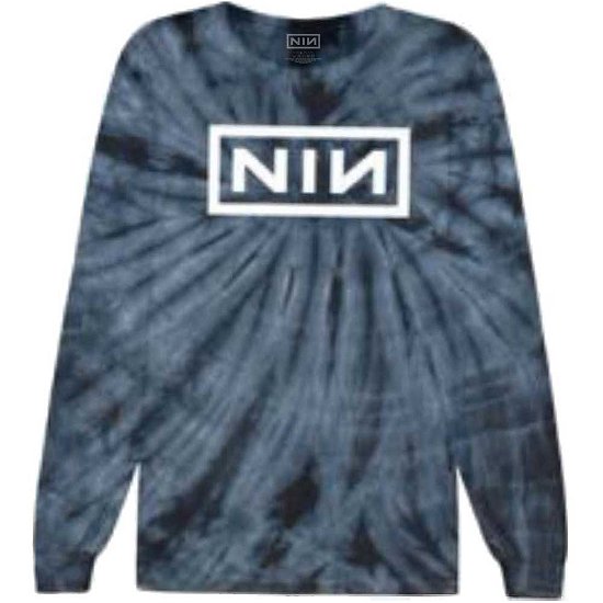 Nine Inch Nails Unisex Long Sleeve T-Shirt: Logo (Wash Collection) - Nine Inch Nails - Merchandise -  - 5056561034355 - 