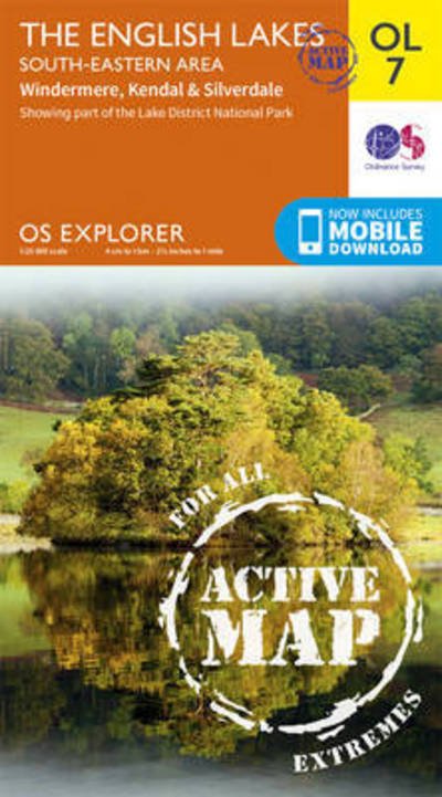 Cover for Ordnance Survey · Lakes SE - OS Explorer Active Map (Kartor) [August 2016 edition] (2016)