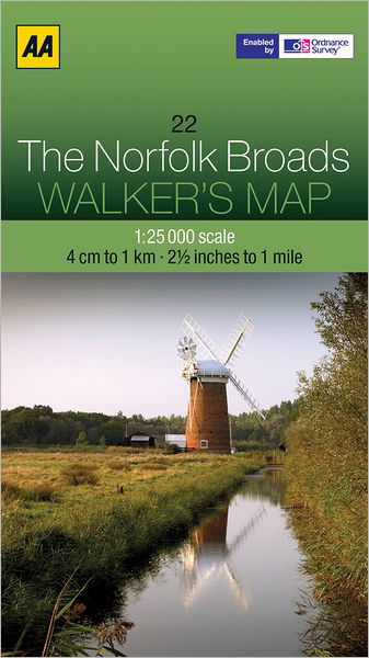 Cover for AA Publishing · The Norfolk Broads - Walker's Map (Landkart) (2012)